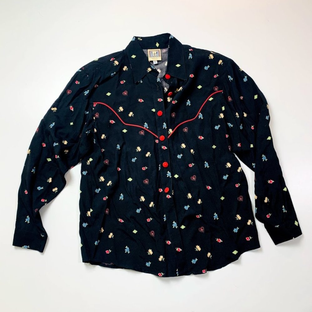 Vintage Desert West Cowboy Southwest Floral